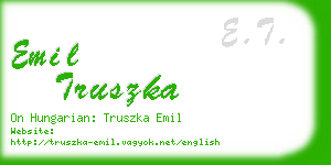 emil truszka business card